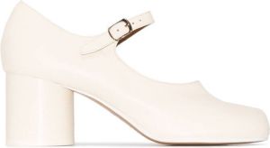 Maison Margiela Tabi block-heel ankle-strap pumps White