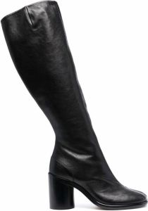 Maison Margiela Tabi 80mm knee-high boots Black
