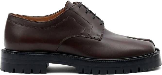 Maison Margiela Tabi leather Derby shoes Brown