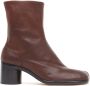 Maison Margiela Tabi leather ankle boots Brown - Thumbnail 1
