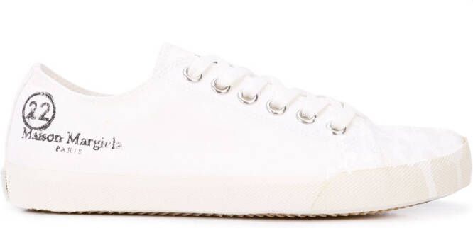 Maison Margiela Tabi paint-splatter sneakers White