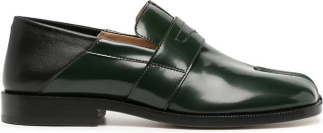 Maison Margiela Tabi leather loafers Green