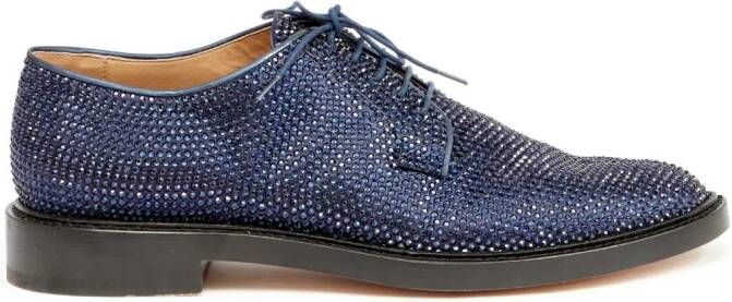 Maison Margiela Tabi rhinestone-embellished Derby shoes Blue