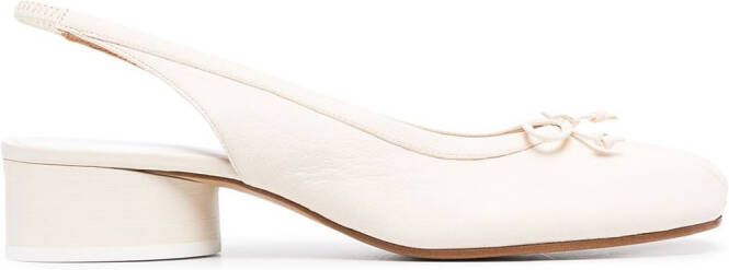 Maison Margiela Tabi 40mm slingback pumps Neutrals