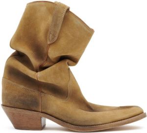 Maison Margiela Tabi split-toe leather boots Brown