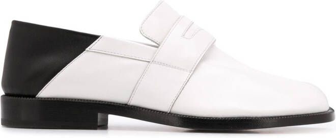 Maison Margiela Tabi leather loafers White