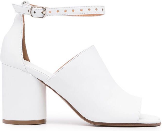 Maison Margiela Tabi 80mm leather sandals White