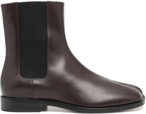 Maison Margiela tabi-toe leather ankle boots Brown