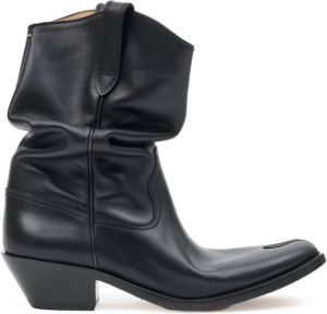 Maison Margiela Tabi-toe leather boots Black