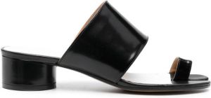 Maison Margiela Tabi toe-ring leather sandals Black