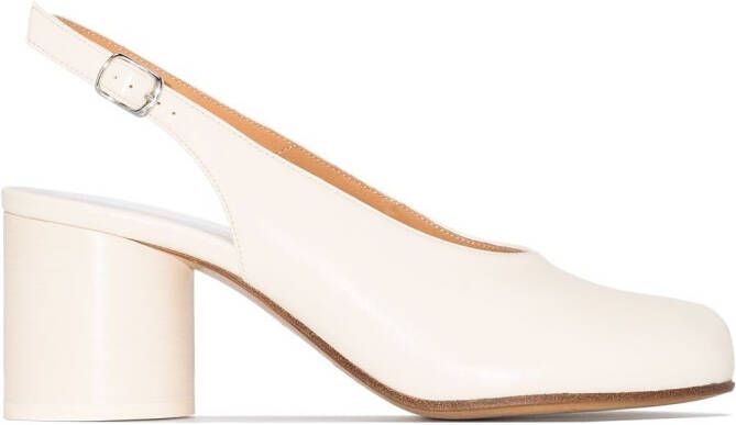 Maison Margiela Tabi 60mm slingback pumps White