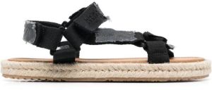 Maison Margiela threadbare strappy sandals Black