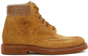 Maison Margiela unbuckle leather ankle boots Brown