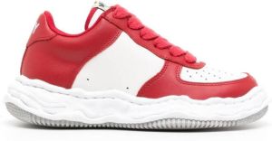 Maison Mihara Yasuhiro low-top leather sneakers Red