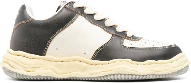 Maison MIHARA YASUHIRO Wayne panelled leather sneakers Neutrals