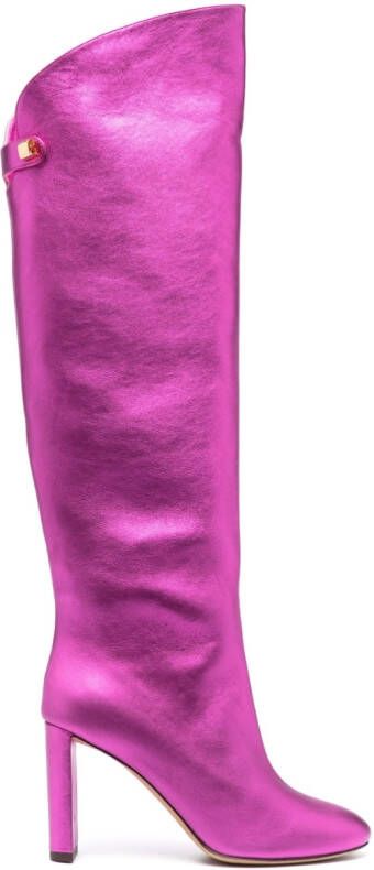Maison Skorpios Adriana 90mm knee-high boots Pink