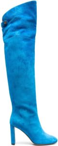 Maison Skorpios clip-fastening 100mm long boots Blue
