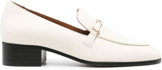 Maje 35mm leather loafers White