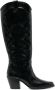 Maje 70mm Western-style leather boots Black - Thumbnail 1