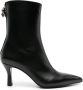 Maje 75mm Faymon leather ankle boots Black - Thumbnail 1