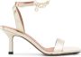 Maje metallic leather sandals Gold - Thumbnail 1