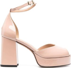 Maje 90mm Francisca patent finish sandals Pink