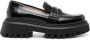 Maje clover-plaque leather loafers Black - Thumbnail 1