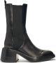 Maje square-toe leather ankle boots Black - Thumbnail 1