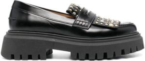 Maje stud-detail platform shoes Black