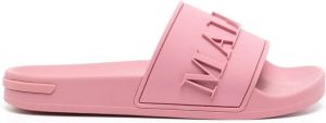 Mallet embossed-logo slides Pink