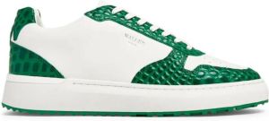 Mallet embossed-panelling leather sneakers White