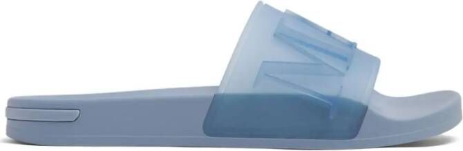 Mallet logo-embossed translucent slides Blue