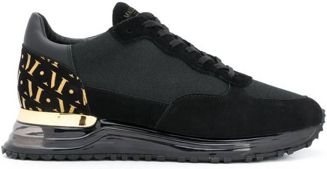 Mallet monogram panelled sneakers Black