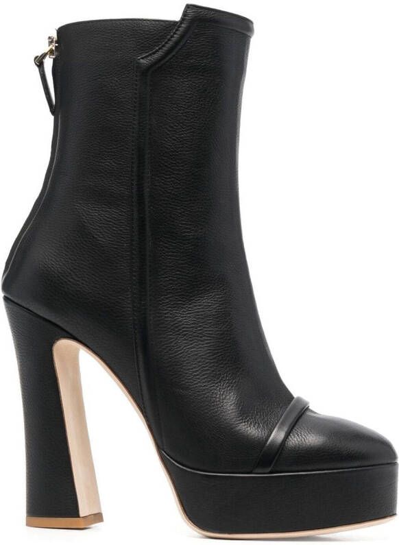 Malone Souliers Alexa 125mm platform heeled boots Black