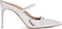 Malone Souliers Aurora 90mm leather mules Silver - Thumbnail 1