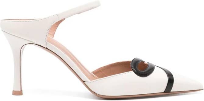 Malone Souliers Bonnie 80mm leather mules White