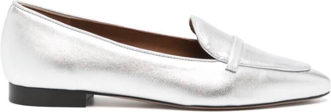 Malone Souliers Bruni metallic leather loafers Silver