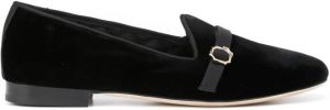 Malone Souliers buckle-detail velvet loafers Black