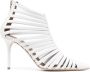 Malone Souliers caged pointed-toe 100mm leather pumps White - Thumbnail 1
