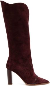 Malone Souliers Claude 85mm pointed-toe boots Red