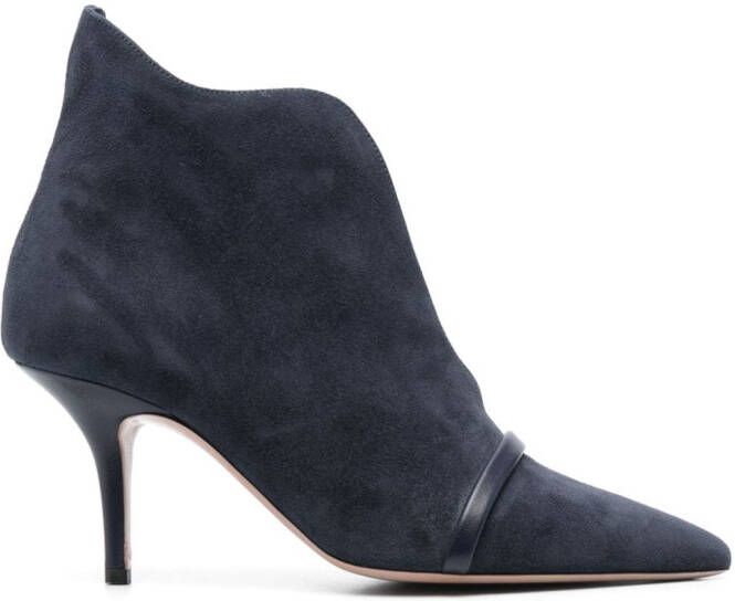 Malone Souliers Cora 85mm suede boots Blue