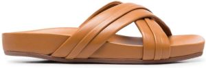 Malone Souliers crossover-strap leather sandals Brown