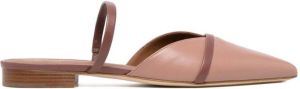 Malone Souliers double-strap pointed mules Brown
