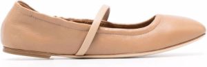 Malone Souliers elasticated leather ballerinas Neutrals