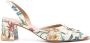 Malone Souliers Floral Cream 60mm slingback mules Neutrals - Thumbnail 1