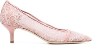Malone Souliers floral-lace 60mm pumps Pink
