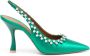 Malone Souliers Giselle 90mm crystal-embellished pumps Green - Thumbnail 1