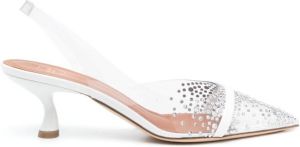 Malone Souliers Juliet embellished 55mm pumps White