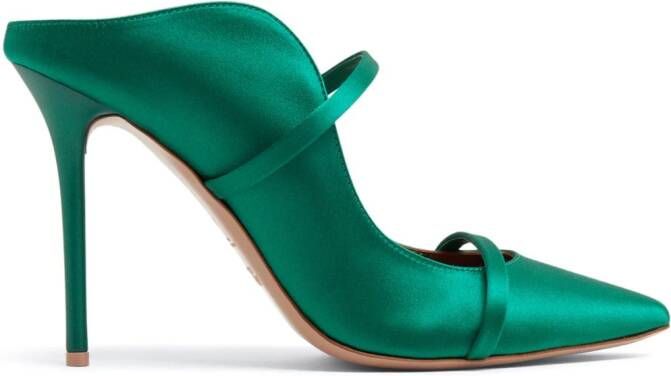 Malone Souliers Maureen 100mm leather pumps Green