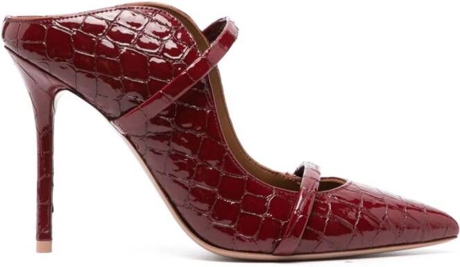 Malone Souliers Maureen 105mm leather mules Red
